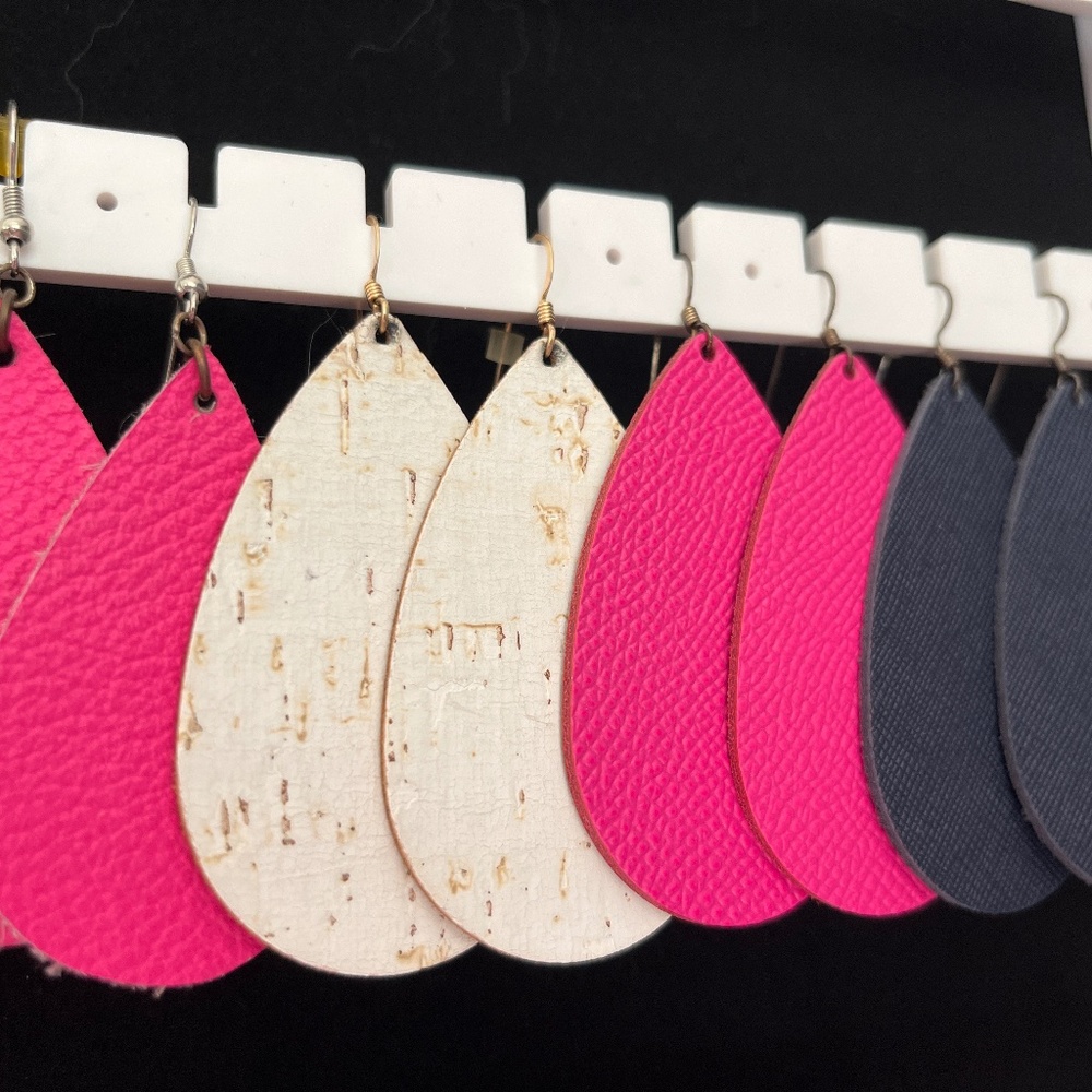 Nickel and Suede Leather earrings